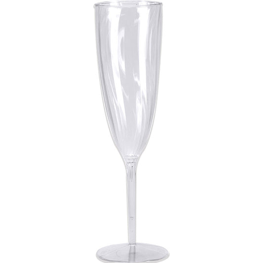 Clear 6 oz Plastic Champagne Glasses 96 ct