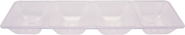 Clear Form & Function 4-Compartment Tray 6 ct