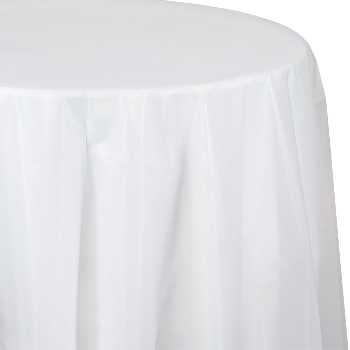 Clear Octy-Round Plastic Tablecloths 12 ct