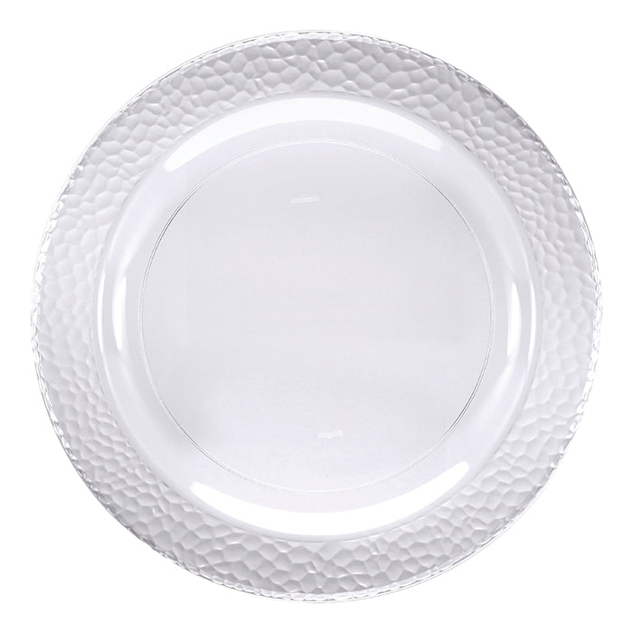 Clear Pebble Plastic Banquet Plates 120 ct