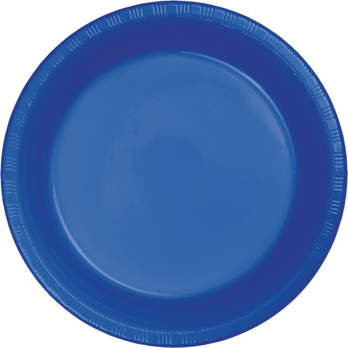 Cobalt Blue Plastic Banquet Plates 240 ct