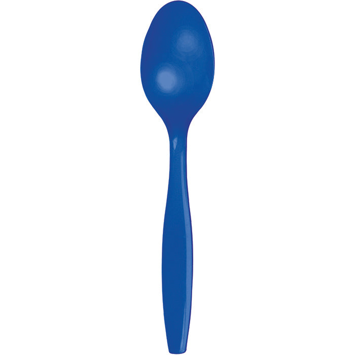 Cobalt Blue Plastic Spoons 600 ct