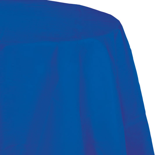 Cobalt Blue Round Paper Tablecloths 12 ct