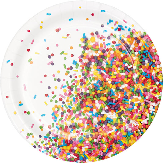 Confetti Sprinkles Dessert Plates 96 ct