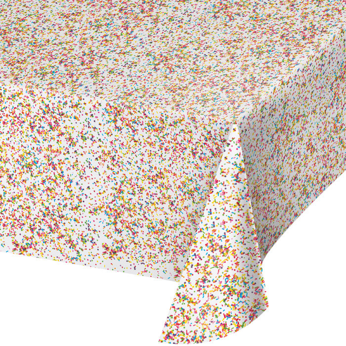 Confetti Sprinkles Plastic Tablecloths 6 ct