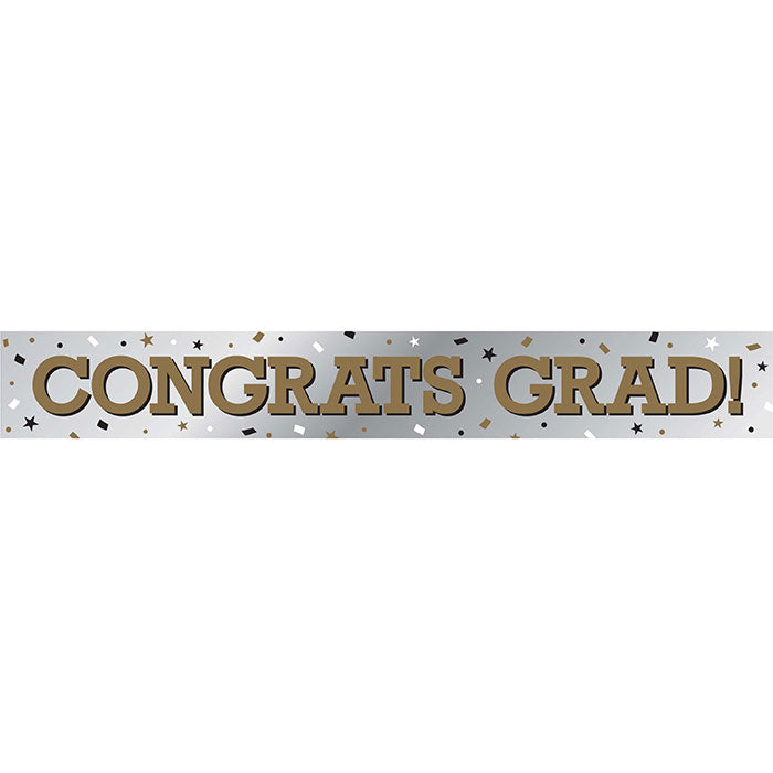 Congrats Grad Banner 12 ct