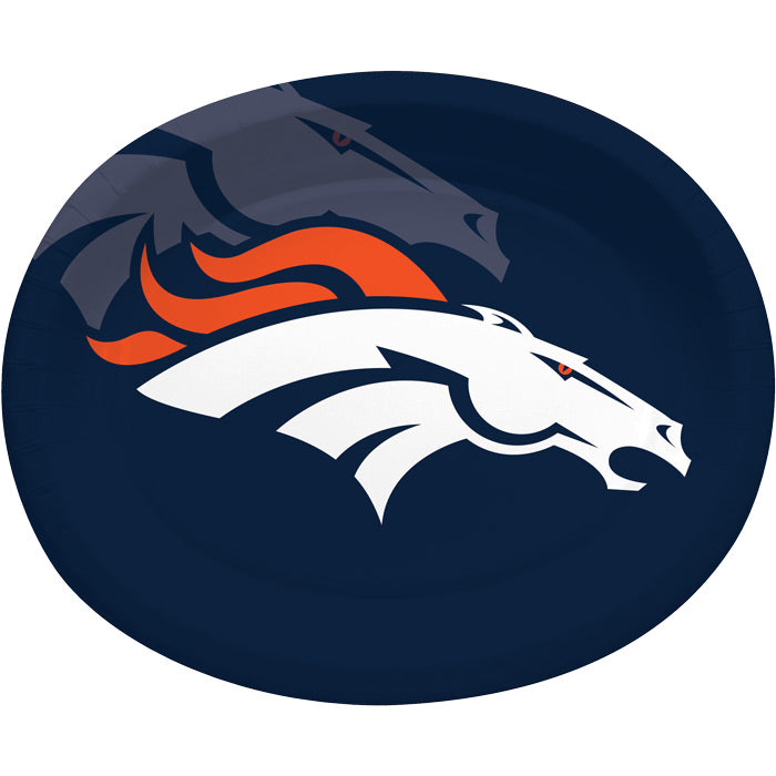 Denver Broncos Oval Platters 96 ct