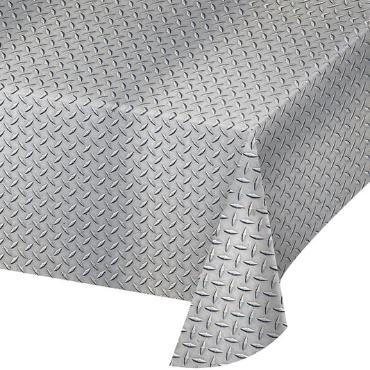 Diamond Plate Plastic Tablecloths 6 ct