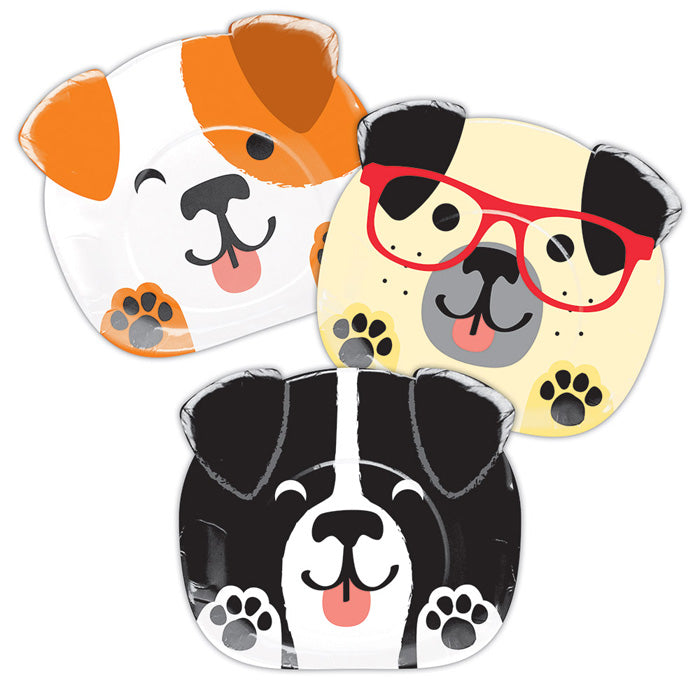 Dog Party Shaped Dinner Plates 96 ct