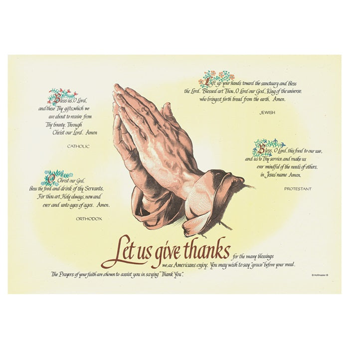 Dollar-wise Four Faiths Placemat 1,000 ct