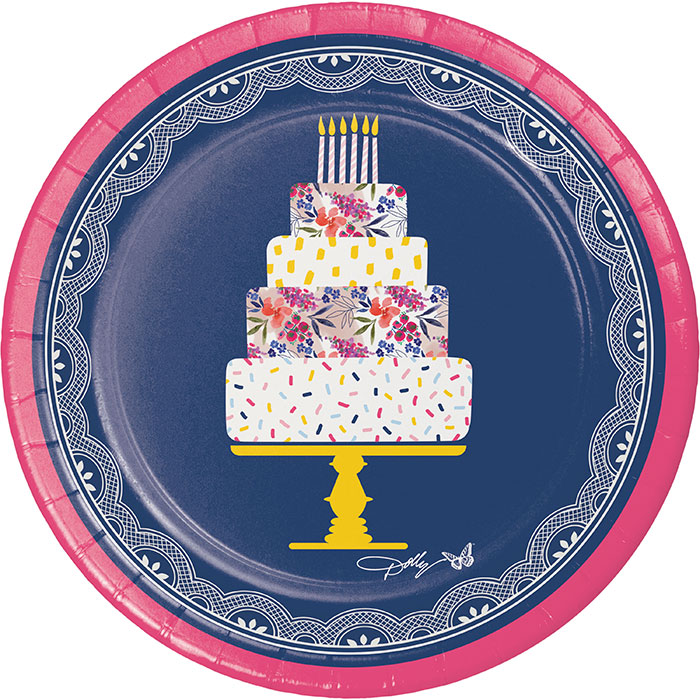 Dolly Parton Celebrate Floral Dessert Plates 96 ct