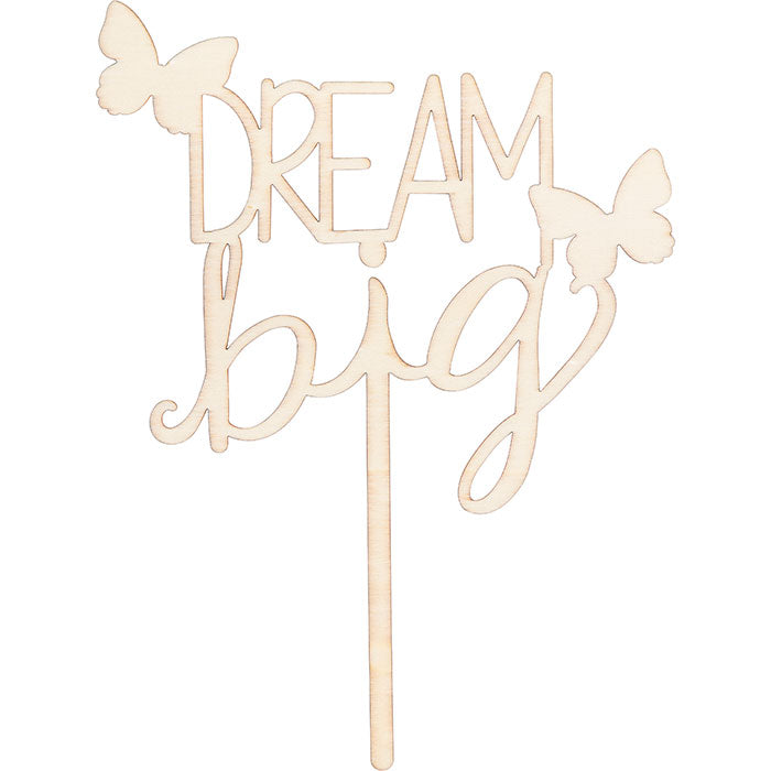 Dolly Parton Wooden "Dream Big" Cake Topper 12 ct