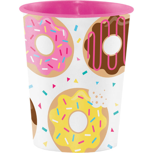 Donut Time Birthday Party 16 oz Favor Cups 12 ct