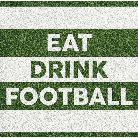 Eat Drink Football Beverage Napkins 192 ct