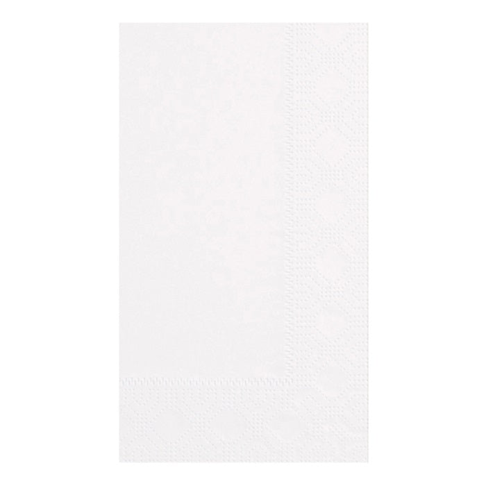 Embossed White Dinner Napkins 15" x 17" 1/8 Fold 3,000 ct