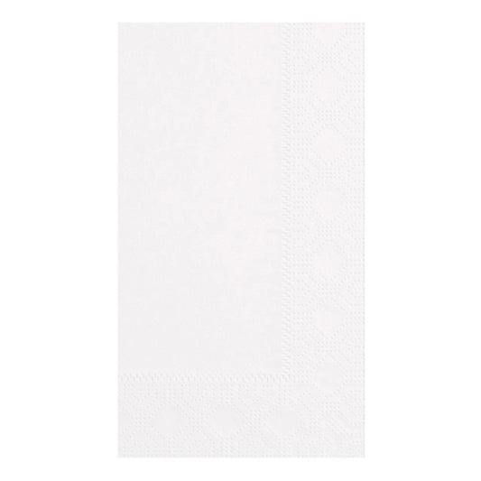 Embossed White Dinner Napkins 15" x 17" 1/8 Fold 3,000 ct