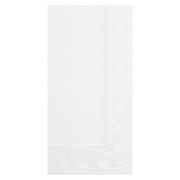 Embossed White Dinner Napkins 17" x 17" 1/8 Fold 2,000 ct