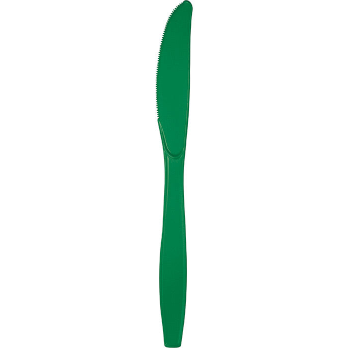 Emerald Green Bulk Plastic Knives 600 ct