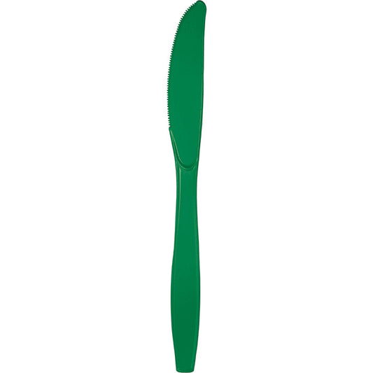 Emerald Green Bulk Plastic Knives 600 ct