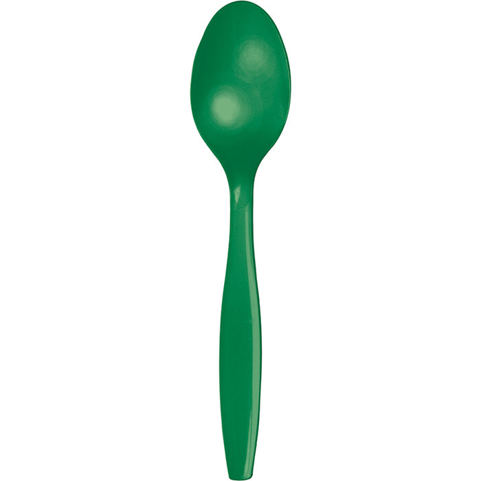 Emerald Green Plastic Spoons 288 ct