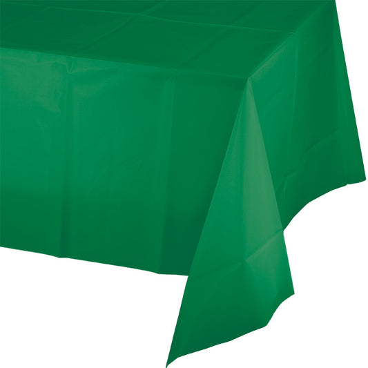 Emerald Green Plastic Tablecloths 12 ct