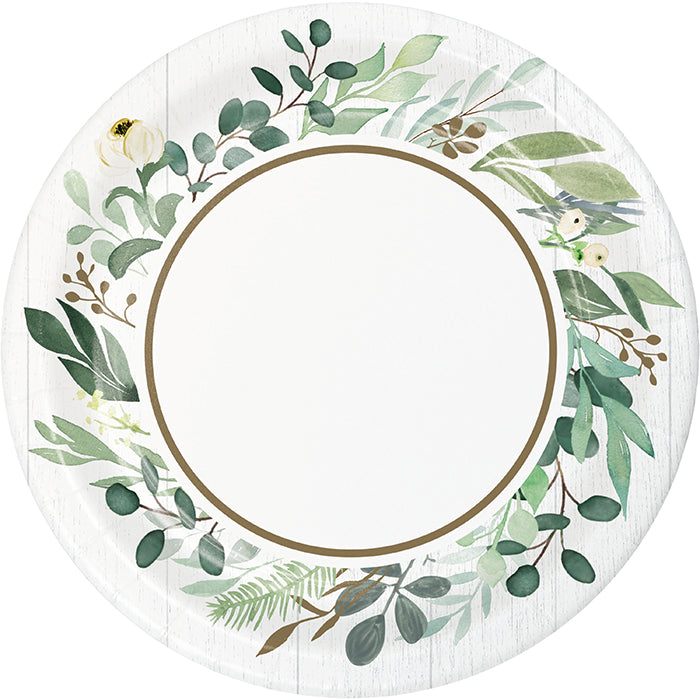 Eucalyptus Dessert Plates 96 ct