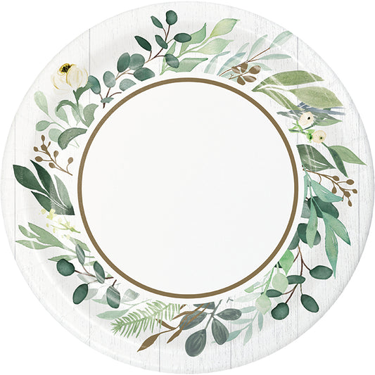 Eucalyptus Dessert Plates 96 ct