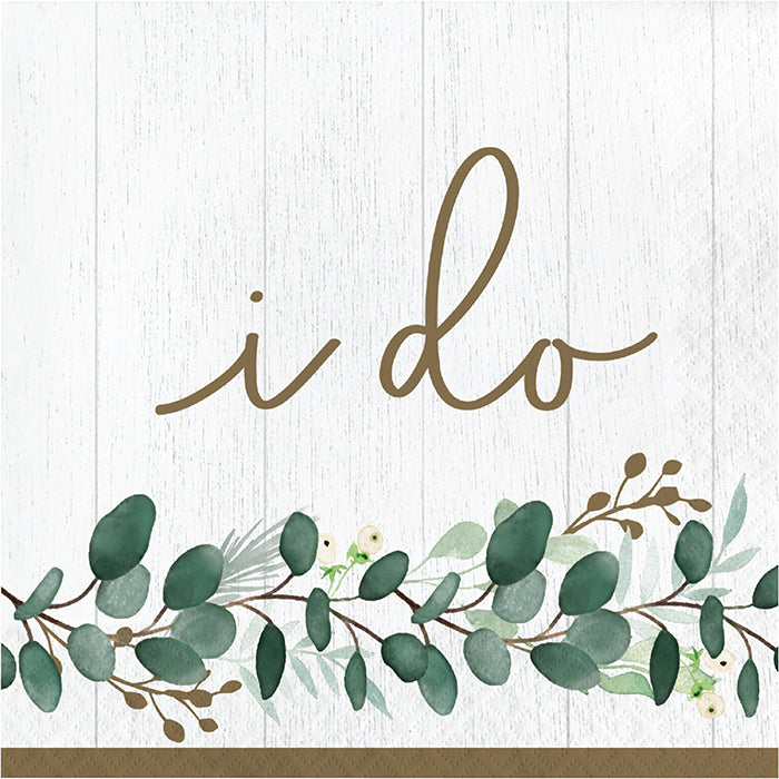 Eucalyptus I Do Luncheon Napkins 192 ct