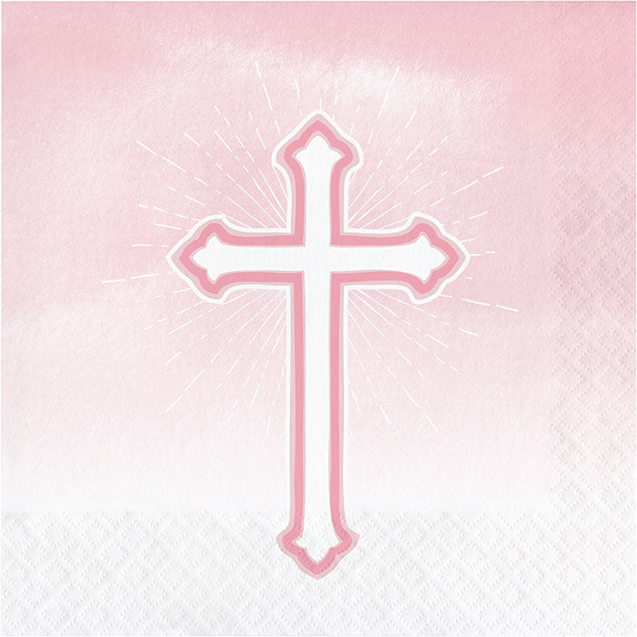 Faith Pink Luncheon Napkins 192 ct