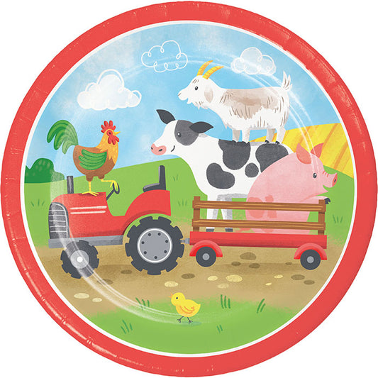 Farm Animals Dessert Plates 96 ct