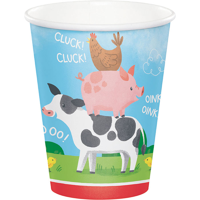 Farm Animals Paper Cups 96 ct