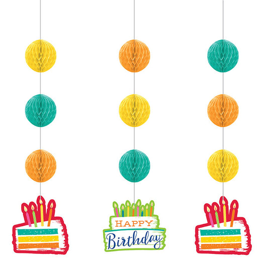 Festive Cake Hanging Cutouts 36 ct