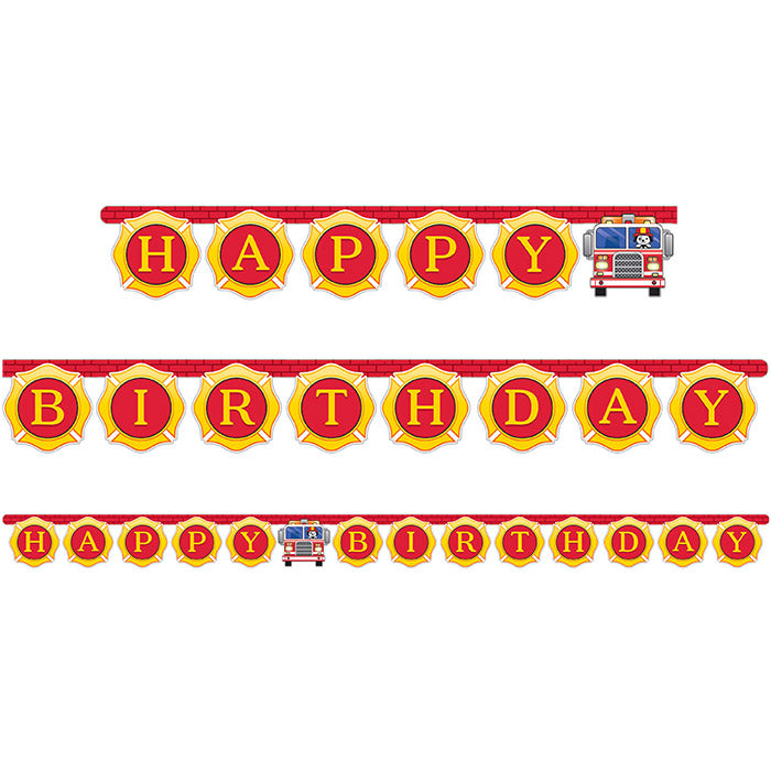 Fire Truck Banners 12 ct