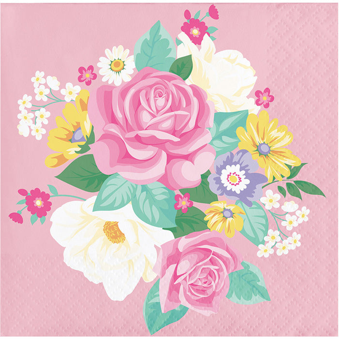 Floral Tea Party Beverage Napkins 192 ct