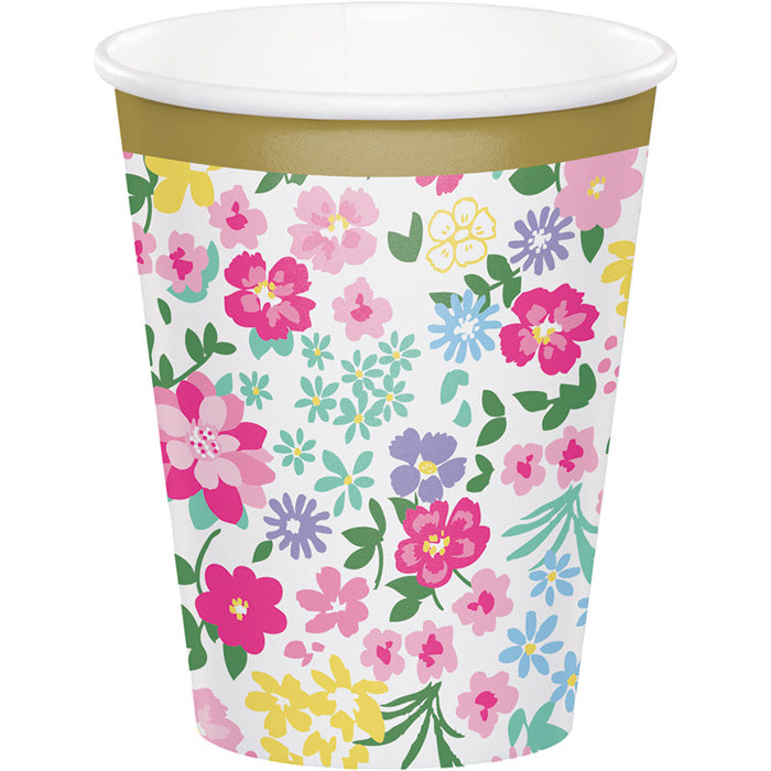 Floral Tea Party Cups 96 ct