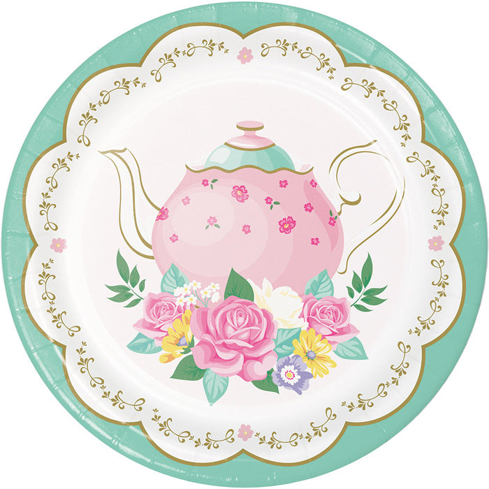 Floral Tea Party Dessert Plates 96 ct