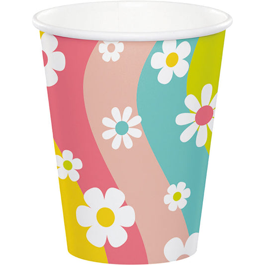 Flower Power Paper Cups 96 ct