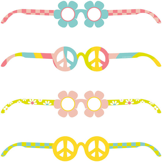 Flower Power Paper Eyeglasses 24 ct