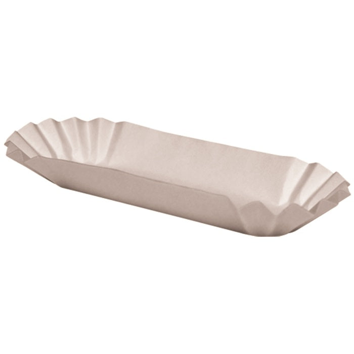 Fluted Medium Weight 6" Hot Dog Tray 3000 ct