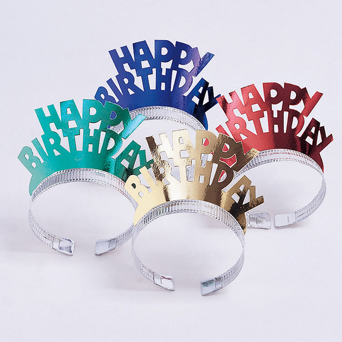 Foil Birthday Tiaras 48 ct