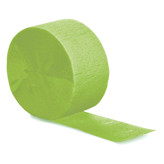 Fresh Lime Green Crepe Streamers 12 ct