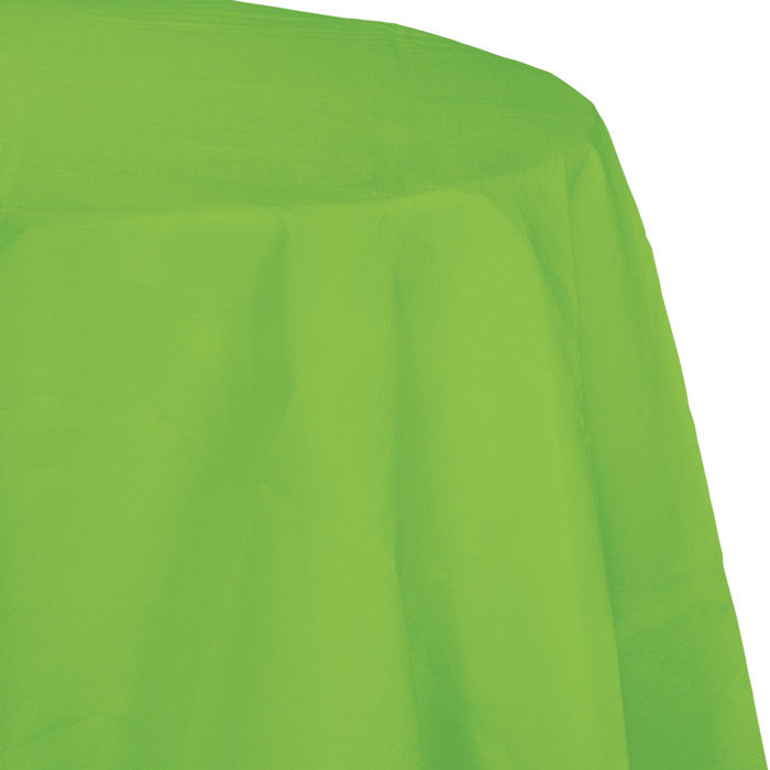 Fresh Lime Octy-Round Paper Tablecloths 12 ct