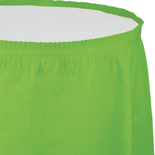 Fresh Lime Plastic Tableskirt 6 ct