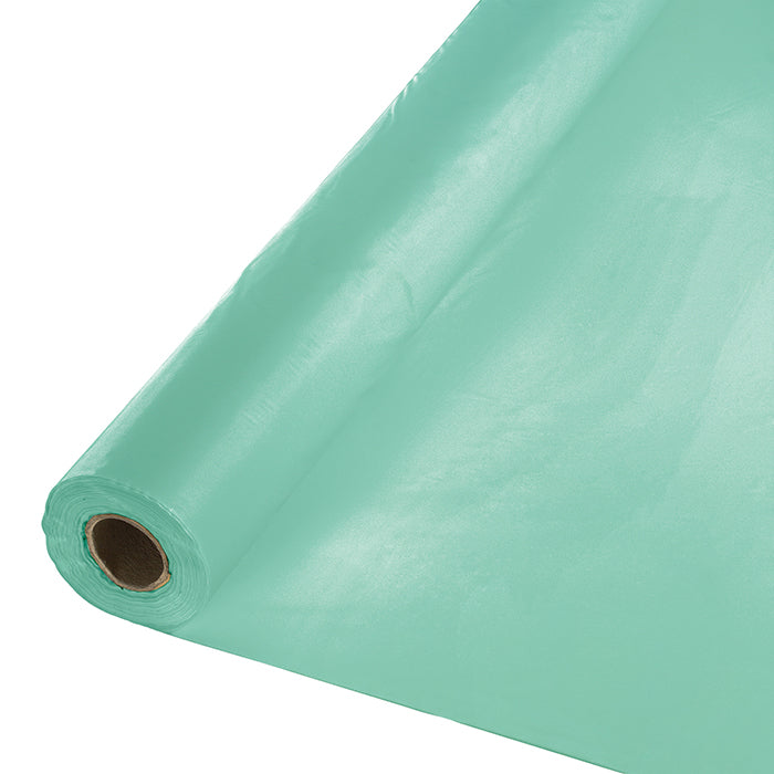 Fresh Mint Green Plastic Banquet Table Roll 1 ct