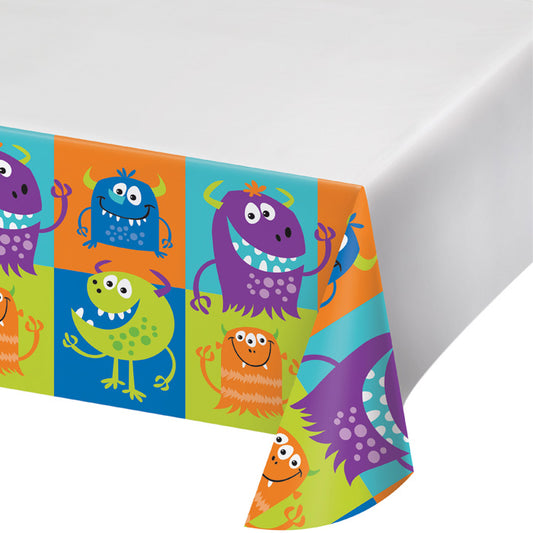 Fun Monsters Plastic Tablecloths 12 ct