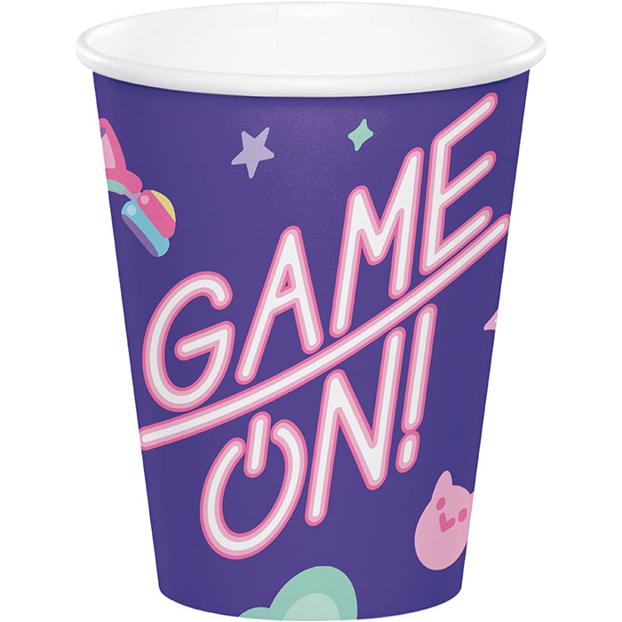 Gamer Girl Game On Paper Cups 96 ct