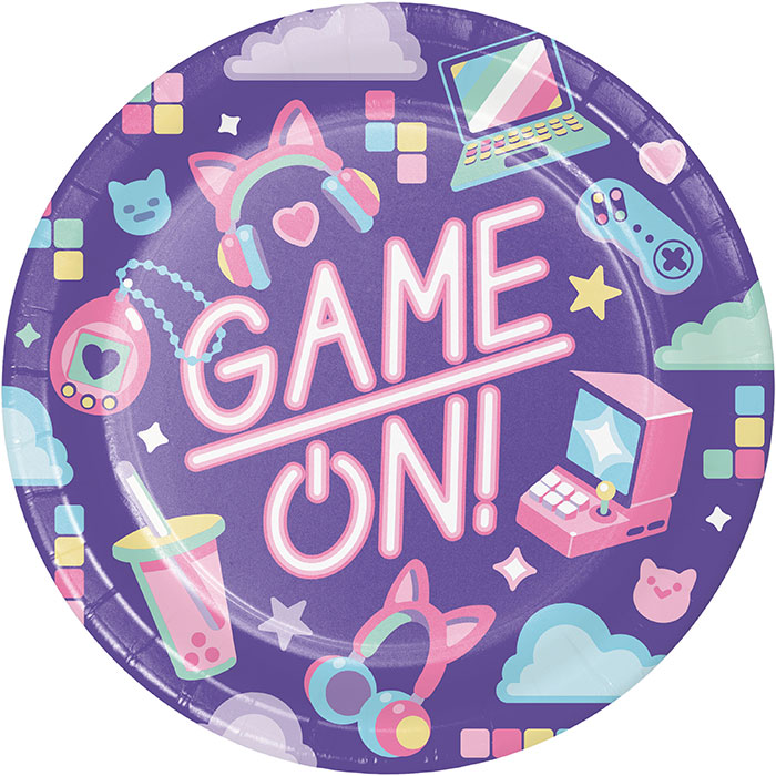 Gamer Girl Game On Paper Plates 96 ct