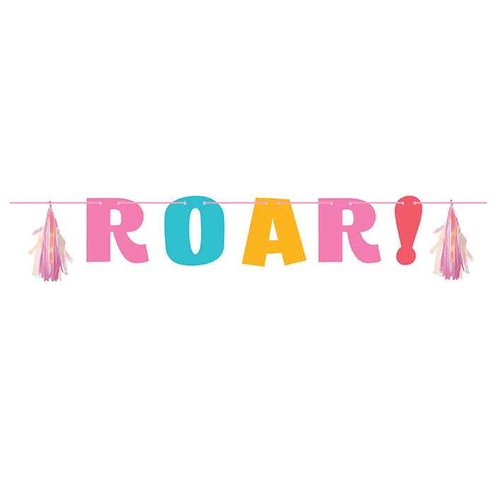 Girl Dinosaur Banners 6 ct