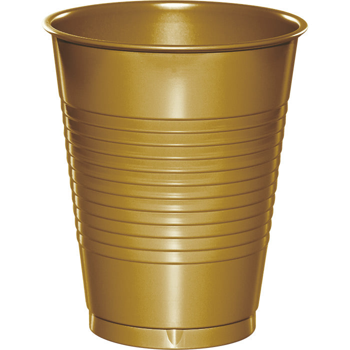 Glittering Gold 16 oz Plastic Cups 240 ct