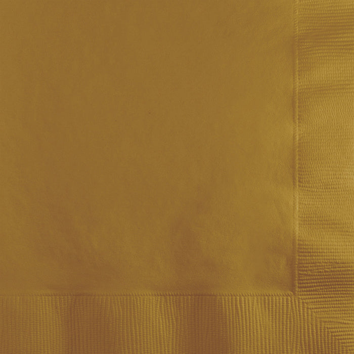 Glittering Gold Beverage Napkins 3-Ply 500 ct